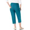 Woman Within Plus Size Stretch Denim Five-Pocket Capri Jeans(Deep Teal)