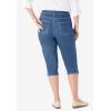Woman Within Plus Size Stretch Denim Five-Pocket Capri Jeans(Medium Stonewash)