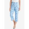Woman Within Plus Size Stretch Denim Five-Pocket Capri Jeans(Raspberry Sorbet)