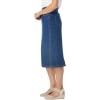 Woman Within Plus Size Stretch Denim Five-Pocket Jeans Skirt(Black Denim)