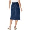 Woman Within Plus Size Stretch Denim Five-Pocket Jeans Skirt(Midnight Sanded)