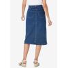 Woman Within Plus Size Stretch Denim Five-Pocket Jeans Skirt(Stonewash Floral)