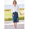 Woman Within Plus Size Stretch Denim Five-Pocket Jeans Skirt(White)