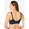 Women’s Plus Size Cotton Comfort Wireless Bra(Black)
