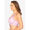 Women’s Plus Size Cotton Comfort Wireless Bra(Light Purple Gingham)