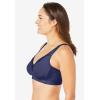 Women’s Plus Size Cotton Comfort Wireless Bra(Mariner Navy)
