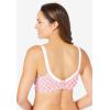 Women’s Plus Size Cotton Comfort Wireless Bra(Sweet Coral Eyelet Geo)