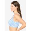Women’s Plus Size Cotton Comfort Wireless Bra(Tropical Bloom)
