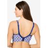 Women’s Plus Size Cotton Comfort Wireless Bra(Ultra Blue Eyelet Geo)