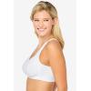 Women’s Plus Size Cotton Comfort Wireless Bra(White)