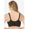 Women’s Plus Size Wireless Front-Close Cotton Comfort Bra(Black)