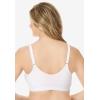 Women’s Plus Size Wireless Front-Close Cotton Comfort Bra(White)