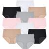 Comfort Choice Plus Size Full Coverage Nylon Brief 10-Pack(Basic Pack)