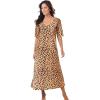 Dreams & Co. Plus Size Long Print Sleepshirt(Classic Leopard)