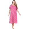Dreams & Co. Plus Size Long Print Sleepshirt(Pink Hearts)