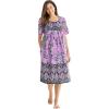 Only Necessities Plus Size Mixed Print Short Lounger(Light Orchid Floral)