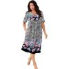 Only Necessities Plus Size Mixed Print Short Lounger(Natural Leopard)