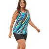 Turq Painterly Stripe