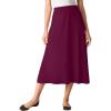 Woman Within Plus Size 7-Day Knit A-Line Skirt(Deep Claret)