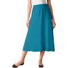 Woman Within Plus Size 7-Day Knit A-Line Skirt(Deep Teal)