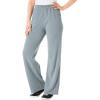 Woman Within Plus Size 7-Day Knit Wide-Leg Pull-On Pants(Medium Heather Grey)