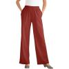 Woman Within Plus Size 7-Day Knit Wide-Leg Pull-On Pants(Red Ochre)