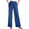 Woman Within Plus Size 7-Day Knit Wide-Leg Pull-On Pants(Royal Navy)