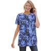 Navy Floral Tie Dye