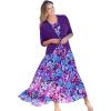 Woman Within Plus Size Rib Trim Cardigan Shrug Sweater(Radiant Purple)