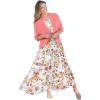 Woman Within Plus Size Short-Sleeve Crinkle Dress(White Floral)