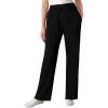 Woman Within Plus Size Sport Knit Straight-Leg Pull-On Pants(Black)