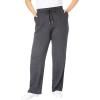 Woman Within Plus Size Sport Knit Straight-Leg Pull-On Pants(Heather Charcoal)