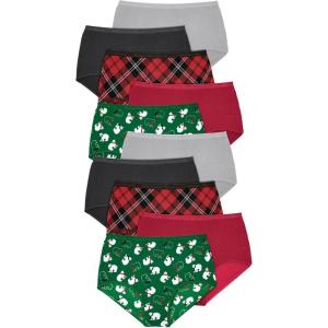 Comfort Choice Plus Size Full Coverage Cotton Brief 10-Pack(Emerald Bear Pack)