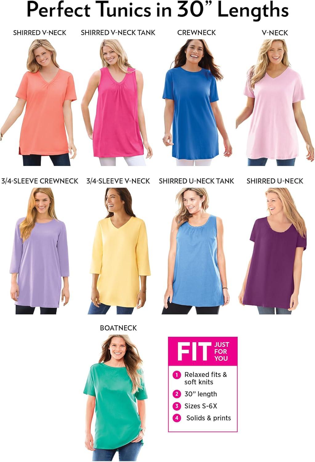 image:imageWoman Within Plus Size Perfect Sleeveless Shirred VNeck TunicMedium Heather Grey