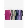 Woman Within Plus Size 7-Day Three-Quarter Sleeve Pintucked Henley Tunic(Emerald Green Magnolia)