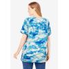 Woman Within Plus Size Americana Kangaroo Pocket Tee(Americana Stars)