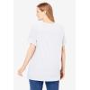 Woman Within Plus Size Americana Kangaroo Pocket Tee(White Firework Stars)