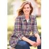 Woman Within Plus Size Classic Flannel Shirt(Azure Blue Large Buffalo)