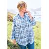 Woman Within Plus Size Classic Flannel Shirt(Pink Sorbet Plaid)
