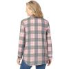 Woman Within Plus Size Classic Flannel Shirt(Pink Sorbet Plaid)