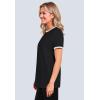 Woman Within Plus Size Contrast Tee 2-Pack(White Black)