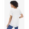 Woman Within Plus Size Cuffed Americana Print Tee(Americana Tie Dye Flag)