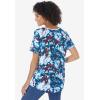 Woman Within Plus Size Cuffed Americana Print Tee(Navy Tie-dye)