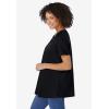 Woman Within Plus Size Easy Maxi Tunic(Black)