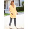 Woman Within Plus Size Embroidered Hoodie Sweatshirt(White Embroidery)