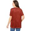 Woman Within Plus Size Faux Suede Tee(Red Ochre)
