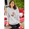 Woman Within Plus Size Fleece Holiday Sweatshirt(Bright Cobalt Bear)