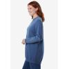 Woman Within Plus Size Fleece Sweatshirt(Heather Navy)