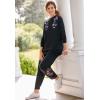 Woman Within Plus Size Fleece Sweatshirt(Navy Meadow)