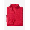 Woman Within Plus Size French Terry Quarter-Zip Sweatshirt(Raspberry Sorbet Marled)